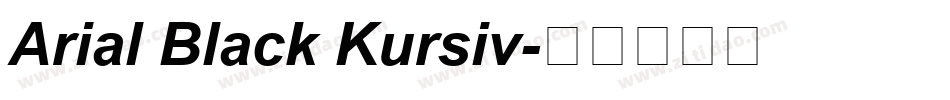 Arial Black Kursiv字体转换